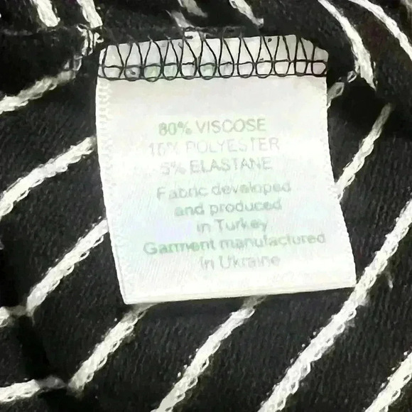 Garnet Hill Striped 3/4 Sleeve Knit Mini Dress Size Large Casual Stretch Comfort - Picture 4 of 8